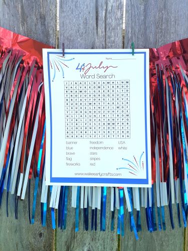 Free 4th of July Printable Kids’ Activities