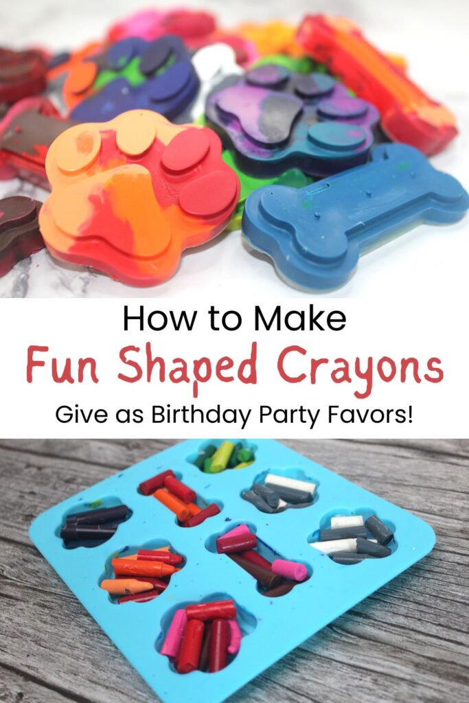 Make fun shaped crayons with a silicone mold