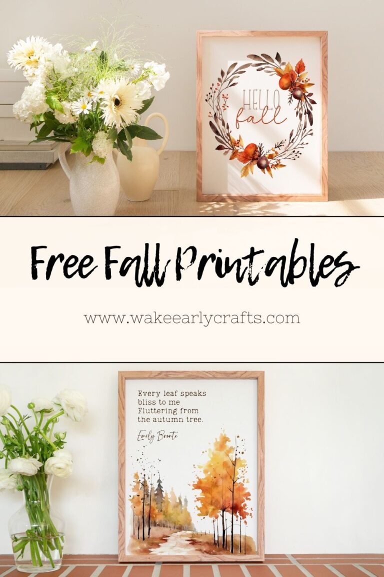 Free Fall Printable Wall Art - Wake Early Crafts