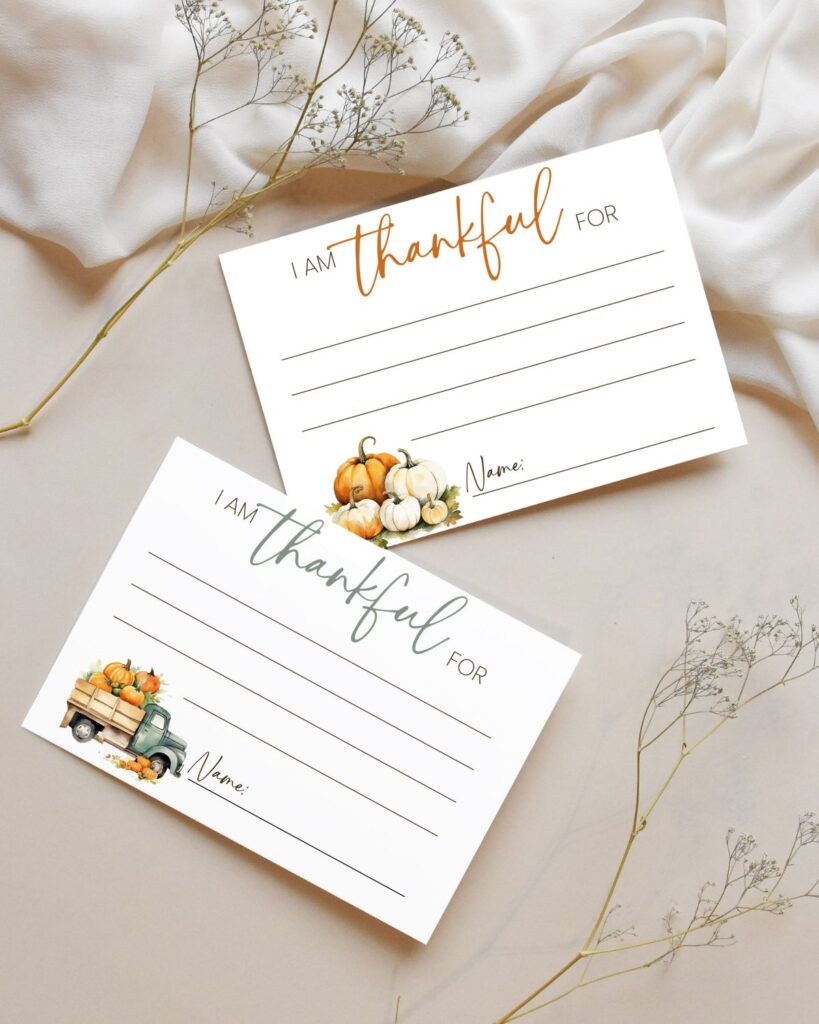 Two thankful cards for Thanksgiving. 