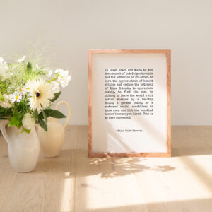Ralph Waldo Emerson Quote Art Print: Success Poem (Digital Download)